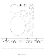 Make a Spider Handwriting Sheet