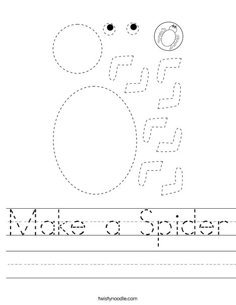 Make a Spider Worksheet
