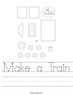 Make a Train Handwriting Sheet