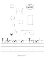 Make a Truck Handwriting Sheet