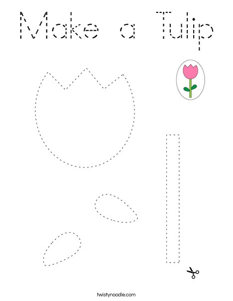 Make a Tulip Coloring Page