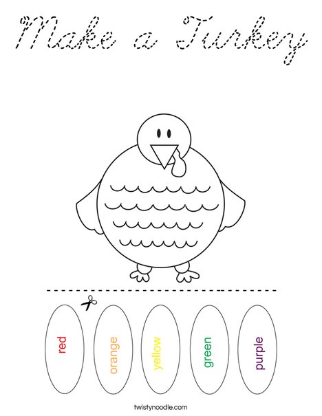 Make a Turkey Coloring Page