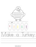 Make a Turkey Worksheet