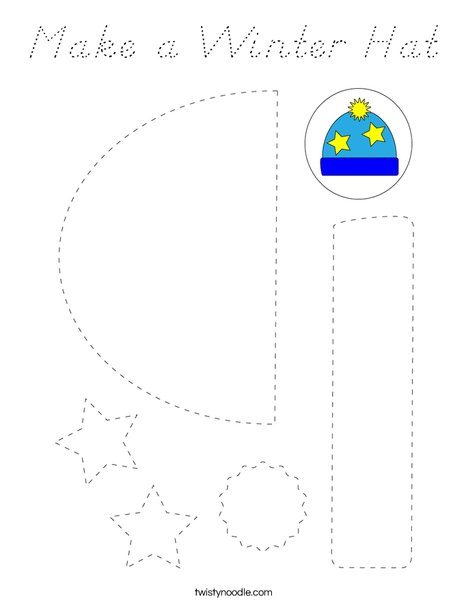 Make a Winter Hat Coloring Page
