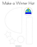 Make a Winter Hat Coloring Page