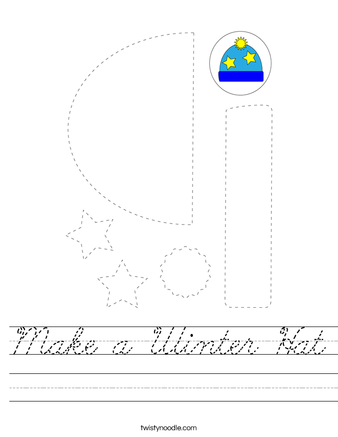 Make a Winter Hat Worksheet