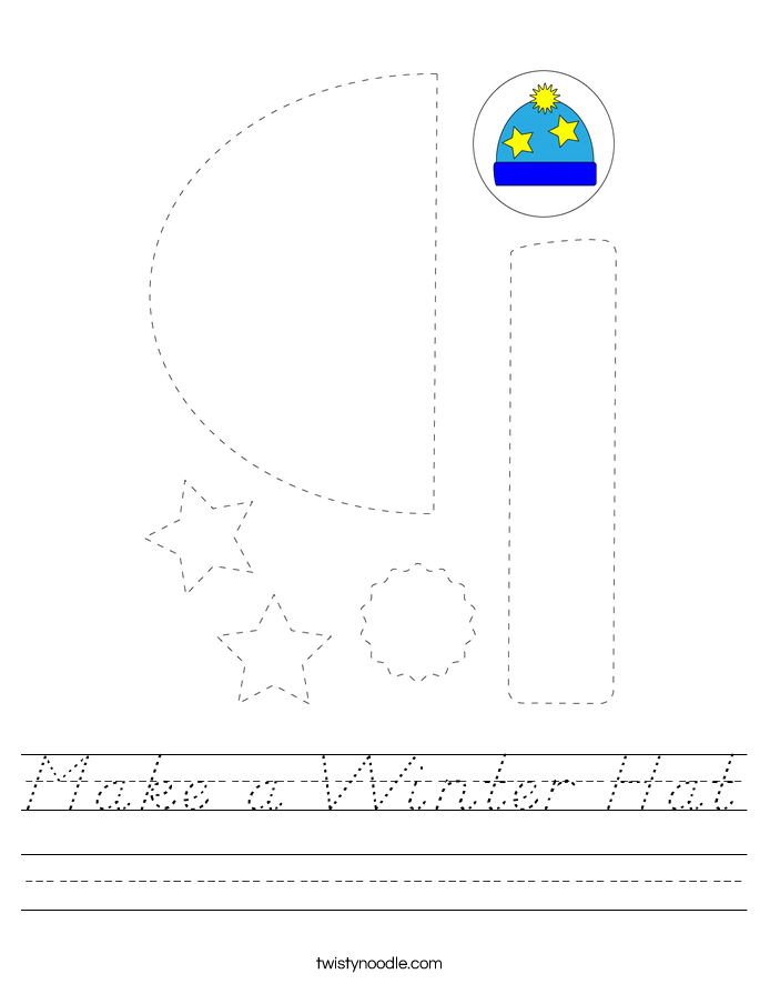 Make a Winter Hat Worksheet