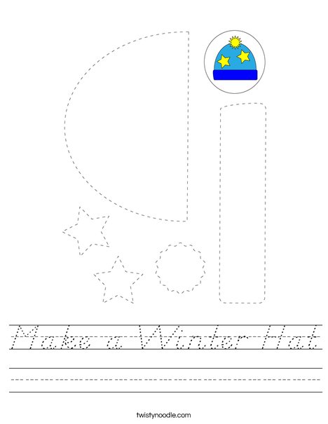 Make a Winter Hat Worksheet
