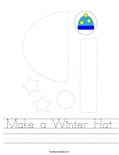 Make a Winter Hat Worksheet