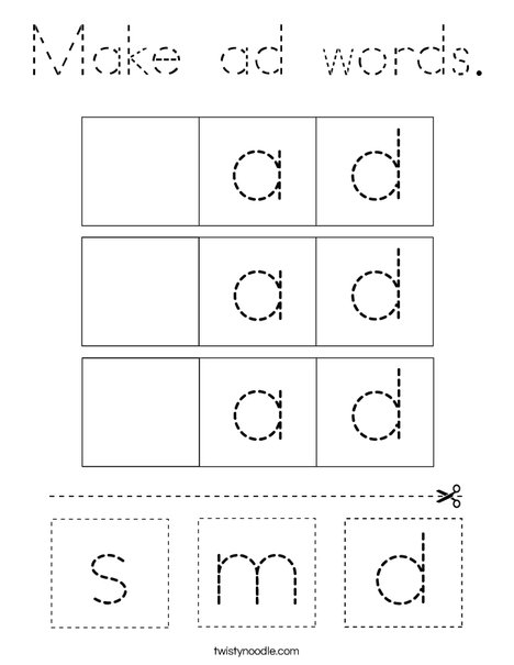 Make ad words. Coloring Page