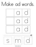 Make ad words Coloring Page