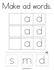 Make ad words Coloring Page