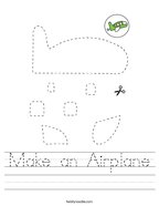 Make an Airplane Handwriting Sheet