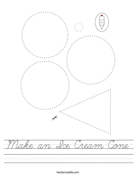 Make an Ice Cream Cone Worksheet