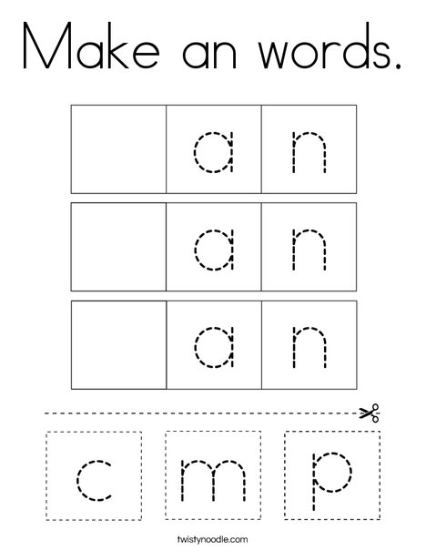 Make an words. Coloring Page