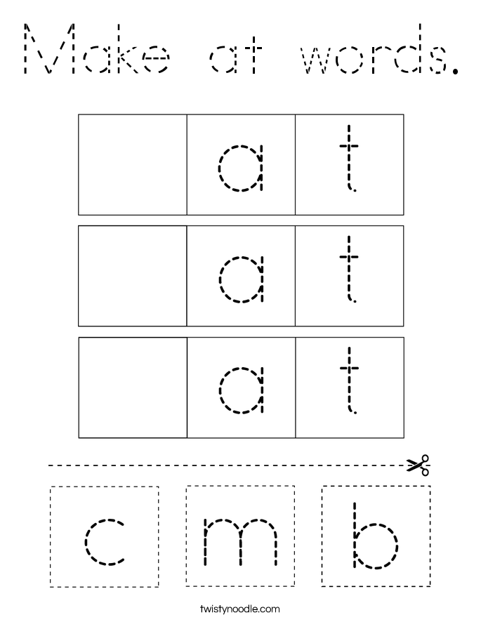 Make at words. Coloring Page