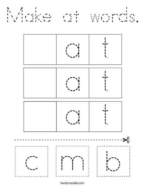 Make at words. Coloring Page