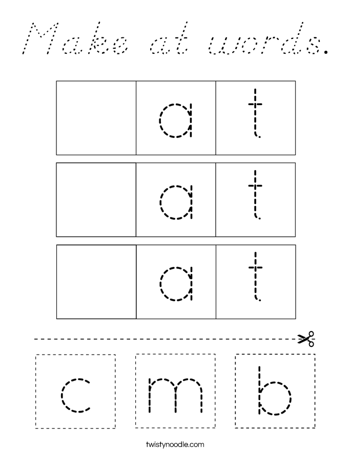 Make at words. Coloring Page