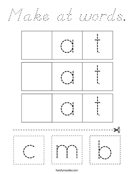 Make at words. Coloring Page
