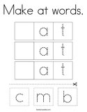 Make at words Coloring Page