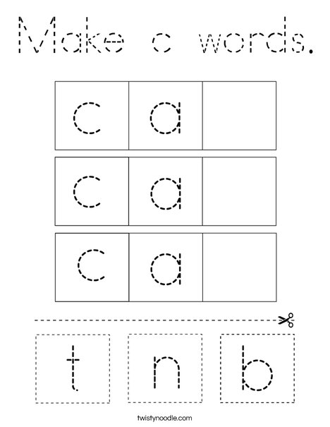 Make c words. Coloring Page
