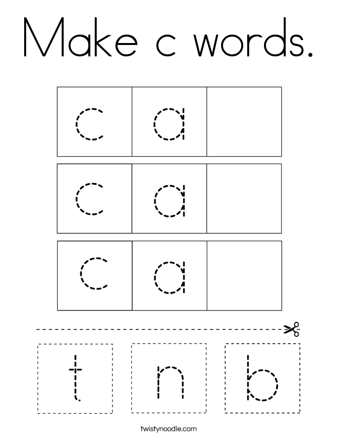 Make c words. Coloring Page