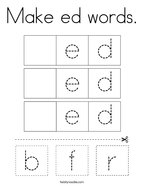 Make ed words Coloring Page
