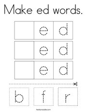 Make ed words Coloring Page