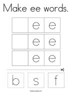 Make ee words Coloring Page
