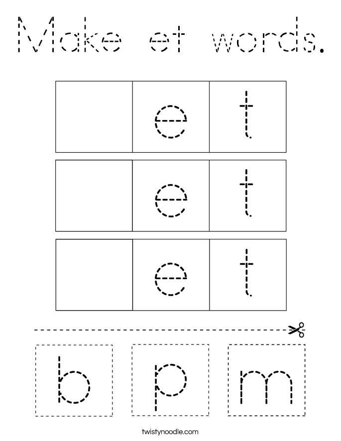 Make et words. Coloring Page