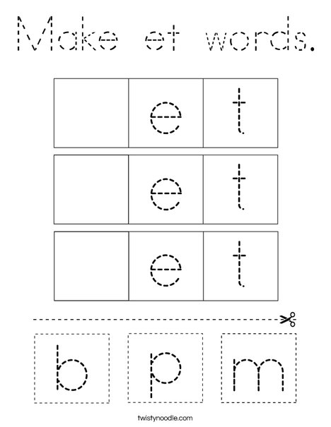 Make et words. Coloring Page