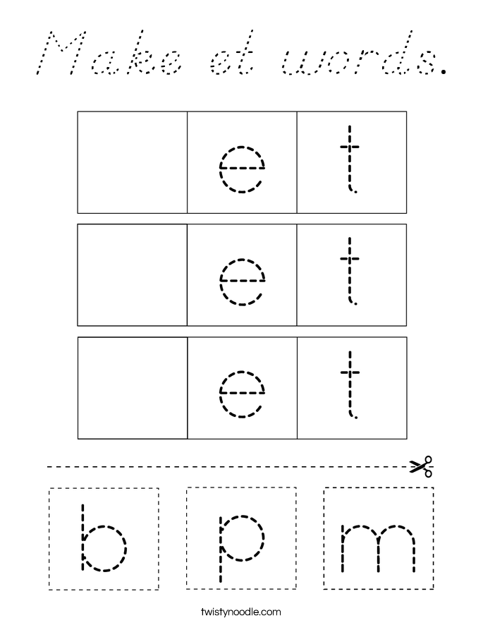 Make et words. Coloring Page