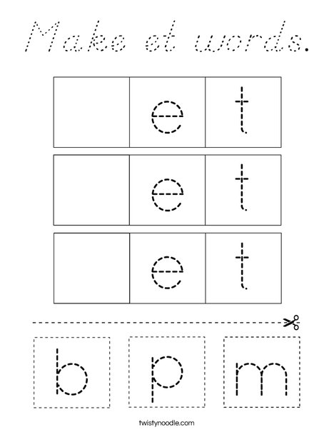 Make et words. Coloring Page