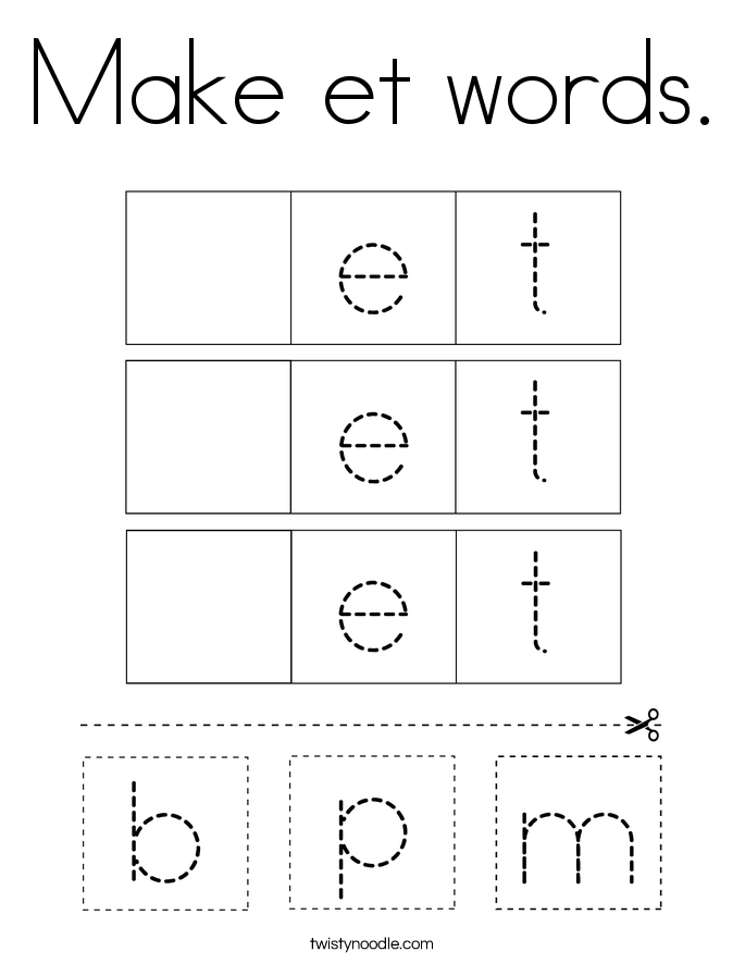 Make et words. Coloring Page