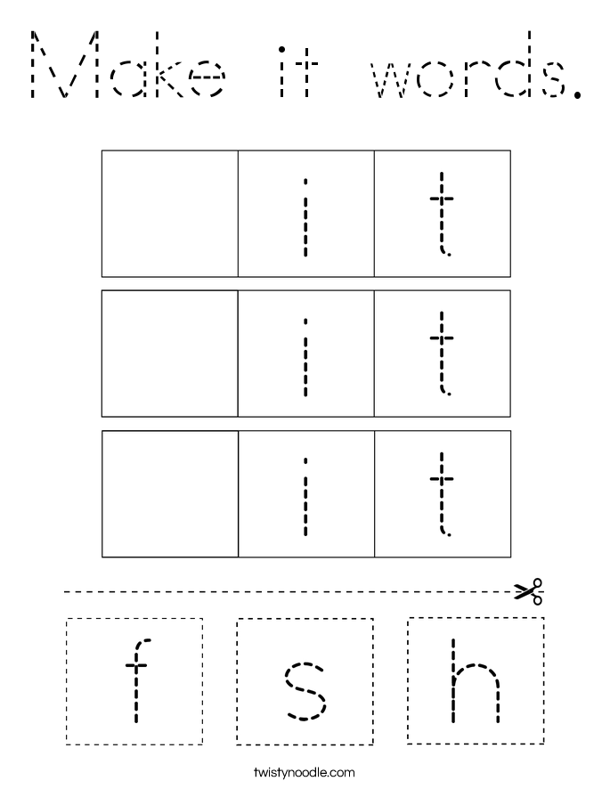 Make it words. Coloring Page