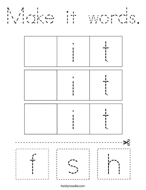 Make it words. Coloring Page