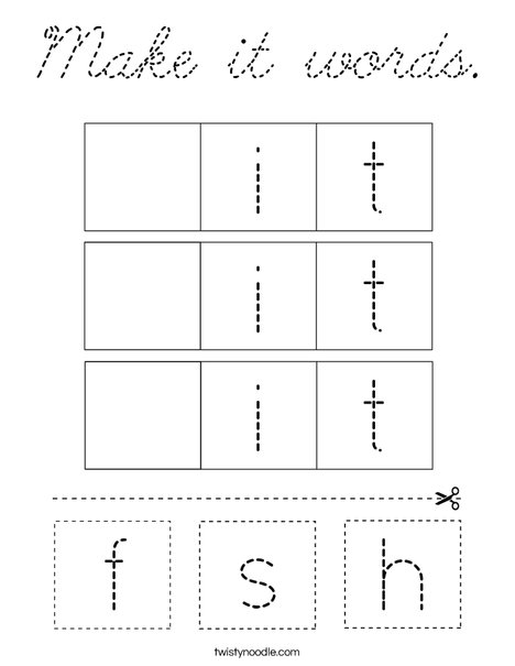 Make it words. Coloring Page
