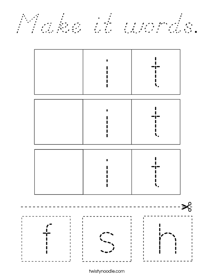 Make it words. Coloring Page