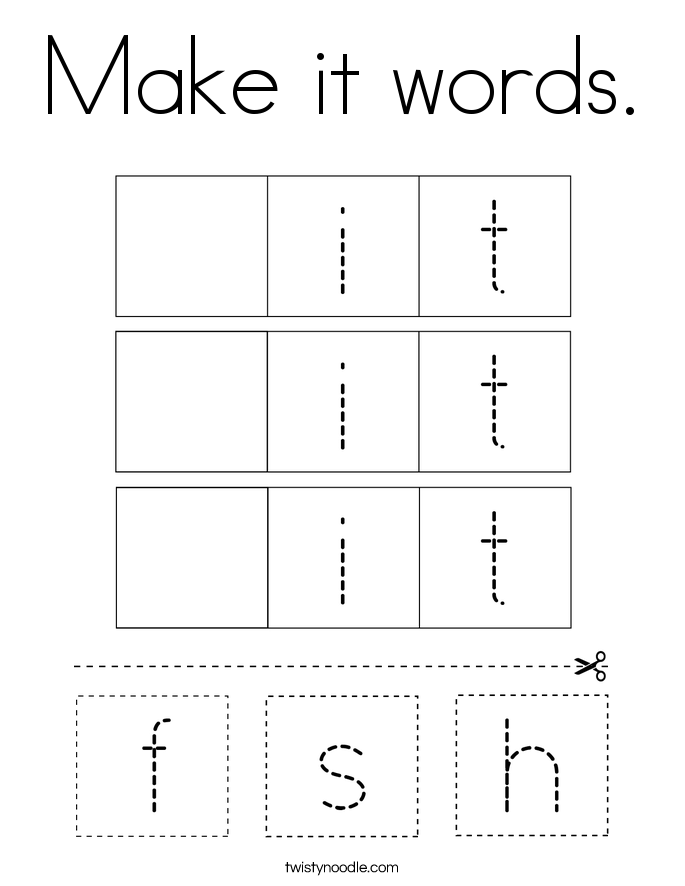 Make it words. Coloring Page