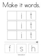 Make it words Coloring Page