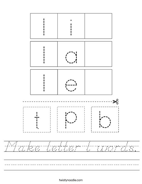 Make letter l words. Worksheet