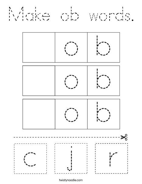 Make ob words. Coloring Page