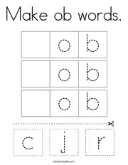 Make ob words Coloring Page