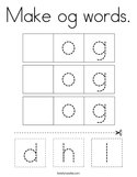 Make og words Coloring Page