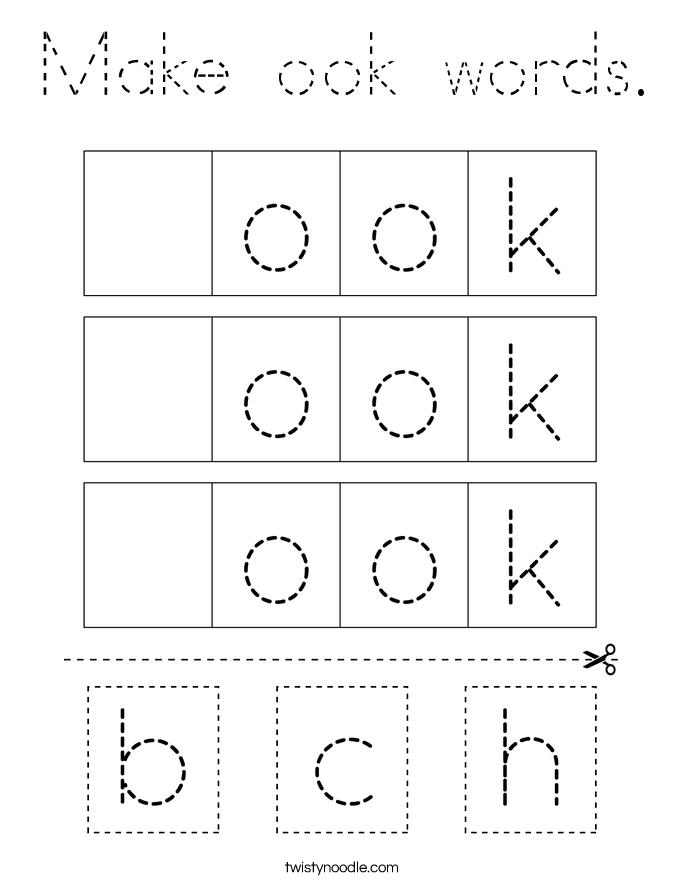 Make ook words. Coloring Page