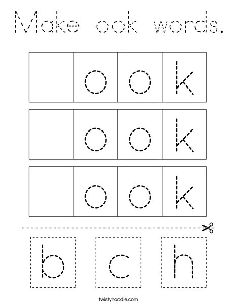 Make ook words Coloring Page