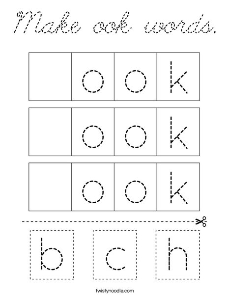 Make ook words Coloring Page