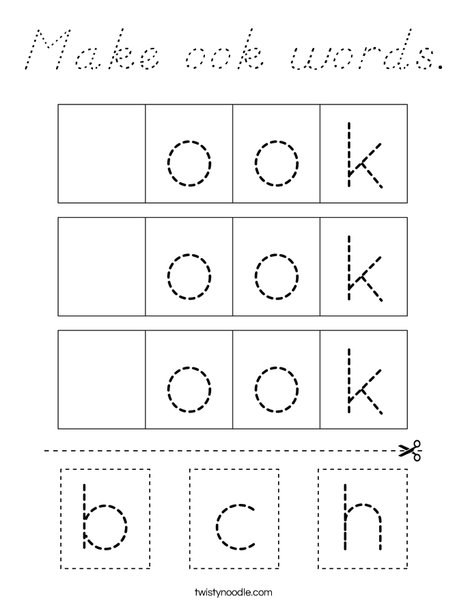 Make ook words Coloring Page