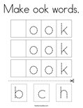 Make ook words. Coloring Page