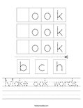Make ook words. Worksheet